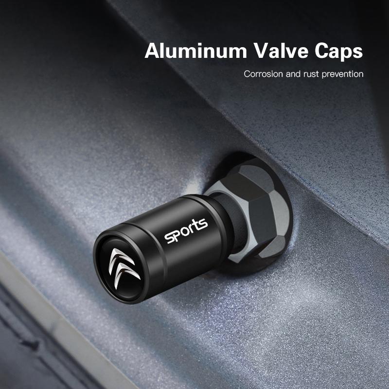 4Pcs 3D Aluminum Alloy Car Wheel Tire Air Valve Dust Caps For Citroen C1 DS3 C2 C3 Vts C4 Saxo C4L C5 C6 C8 Xsara C3-XR Picasso