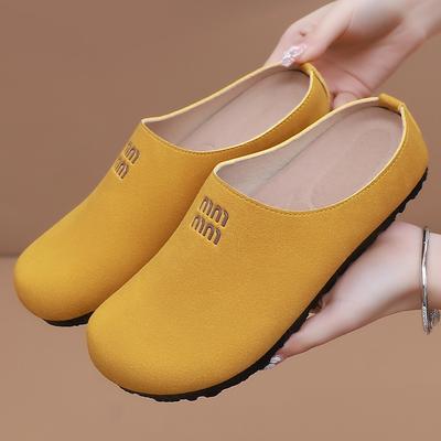 Обувь женская универсальная летняя новая тапочки женские легкая уличная одежда один педаль и полушлепки