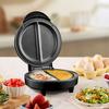 Dual Zone Electric Omelette Maker 1000W Rapid Heating Egg Cooker Non-Stick Double Omelet Pan for Sandwiches Crepes Frittatas Pancakes
