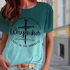 Fashion Women Cross Print T Shirt Funny Casual O-neck Short Sleeves T-shirt Summer Female Tee Shirt