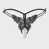 Женские прозрачные стринги больших размеров с жемчужной отделкой - открытое нижнее белье для ночного клуба