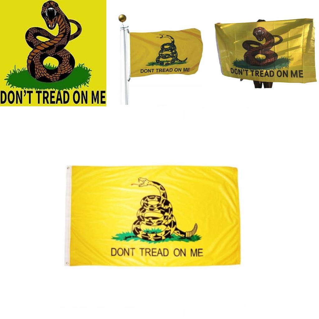 Dont Tread On Me Snake Flag Polyester Material Gadsden Flag For Independence Day Celebrations