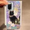 For Xiaomi 14T Pro 13T 11 Lite 5G Phone Case Cute Purple Cat Cartoon Pattern Shockproof Protective Luxury Bumper Cover TPU Shell