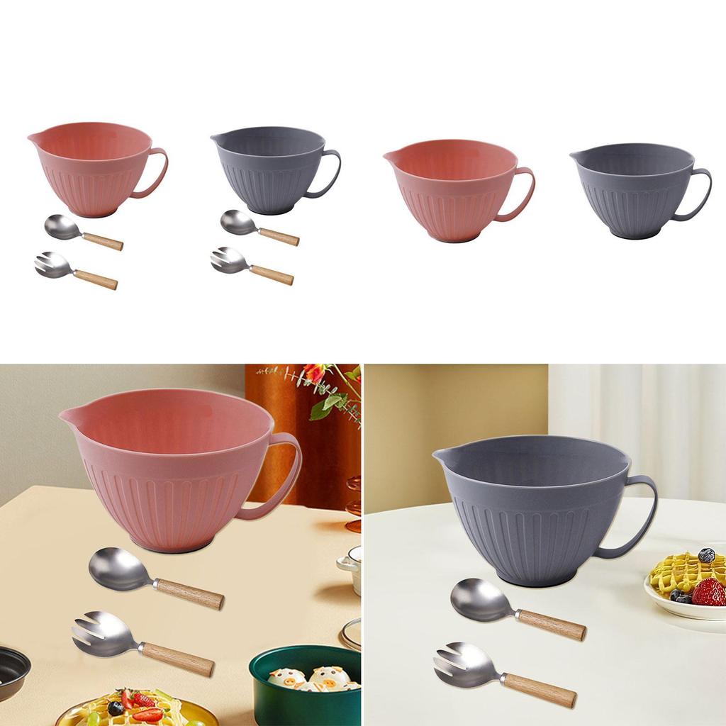 Миска для смешивания Миска для теста с поверхностью для выливания Защитная крышка Салатница Сервировочная миска