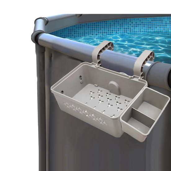 Poolside Storage Baskets with Cup Holders Large Capacity Universal