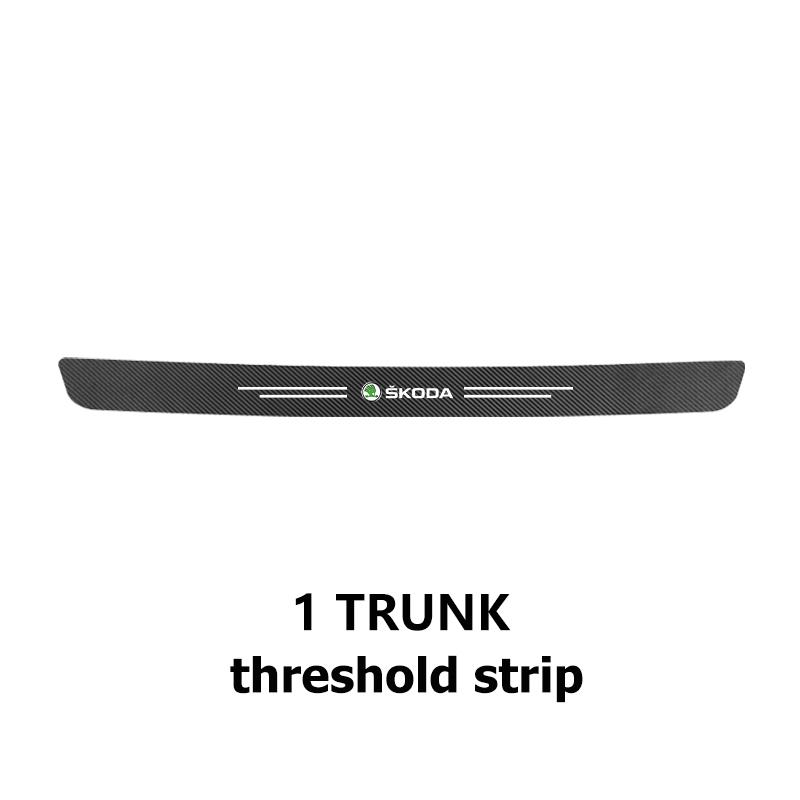 VJDX3 Car Carbon Fiber Door Sill Anti-Scratch Guard Sticker Accessories For Skoda octavia a5 a4 mk1 2 fabia superb rapid mk3 yeti 2006