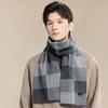 Мужской клетчатый шарф из шерсти и кашемира