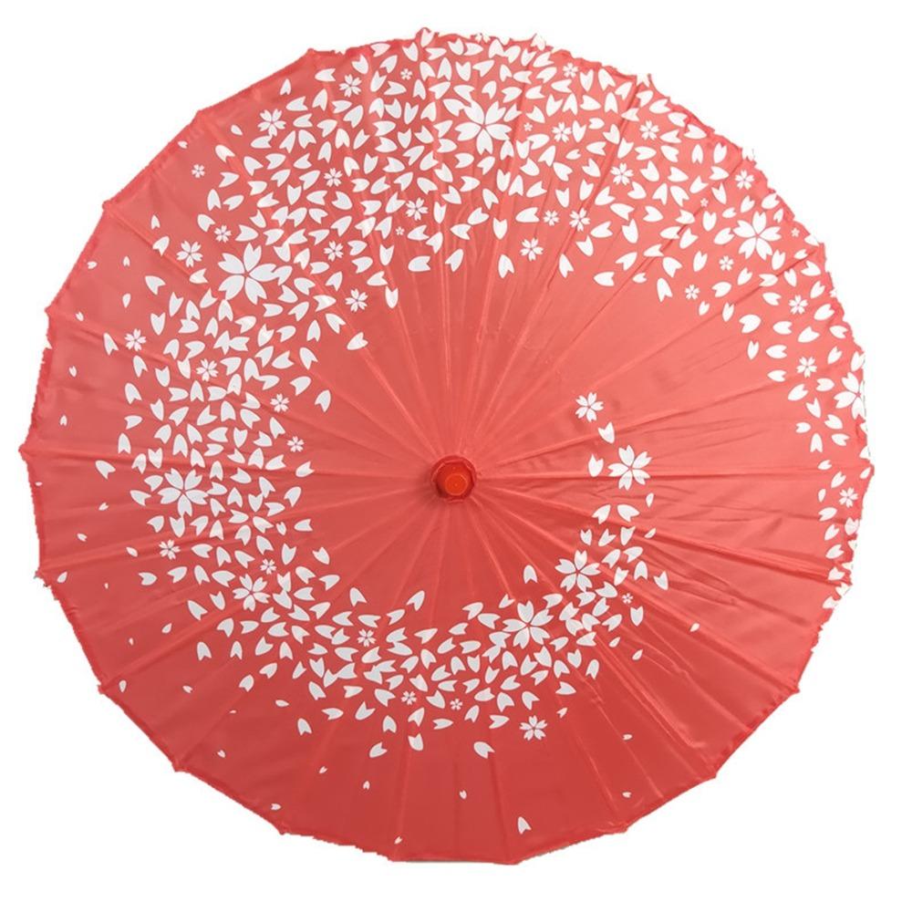 Waterproof Silk Cloth Women Umbrella Rain Proof Costume Parasol Flower Oil Paper Umbrella Party