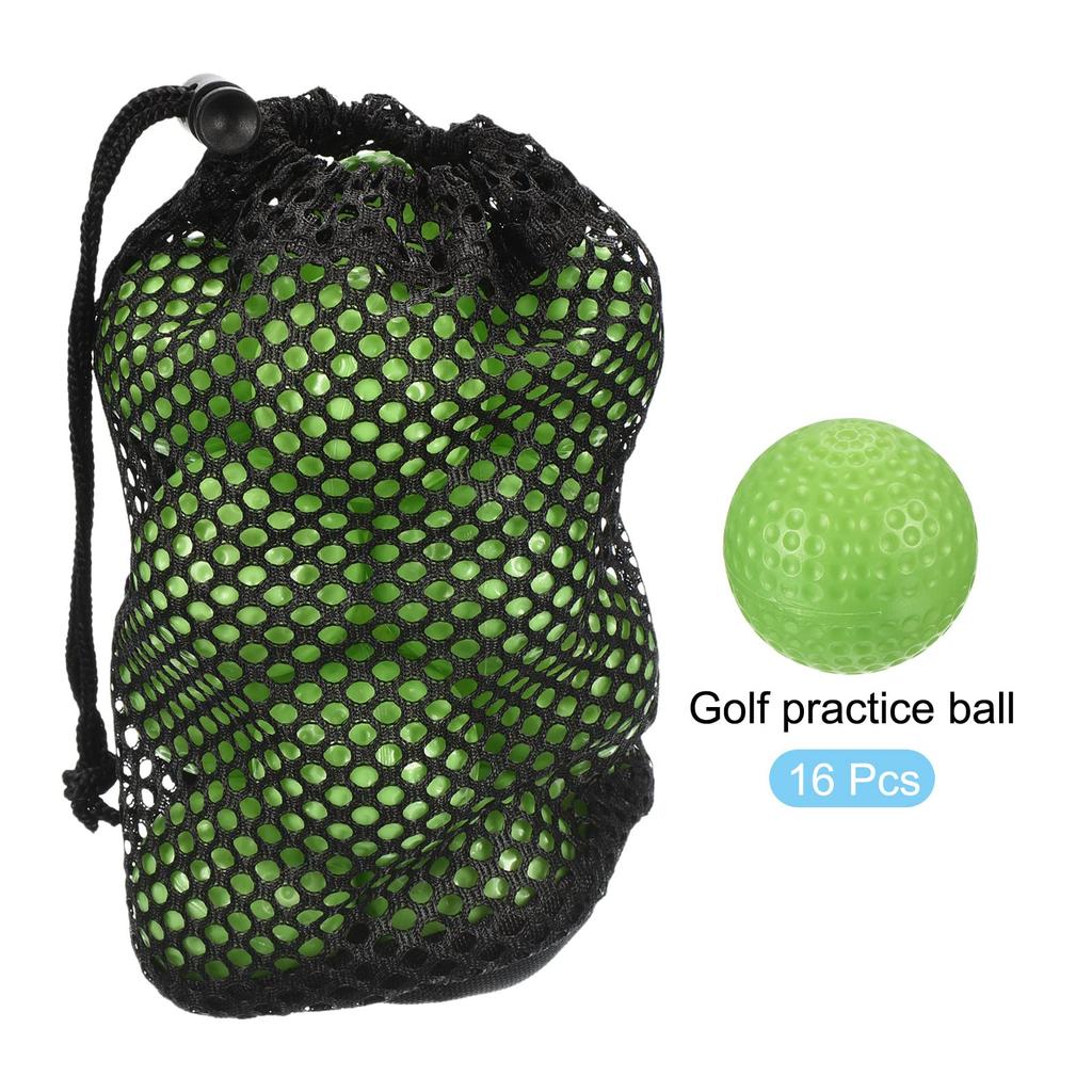 Тренировочные мячи для гольфа PATIKIL, 16 штук, полые мячи для обучения тренировочному движению с сетчатым мешком для гольфа в помещении, на открытом воздухе, тенниса, ПЭ пластик