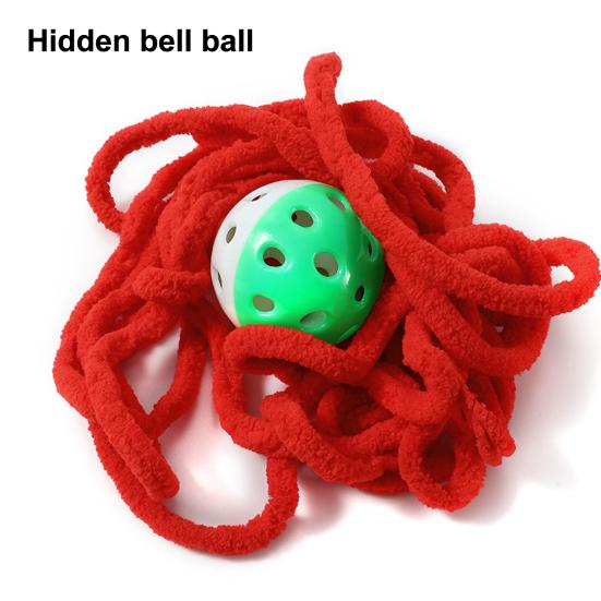 Cat Toys Plush Ball with Bell Interactive Cat Toy Lightweight Bite Resistance Toy for Indoor Cats