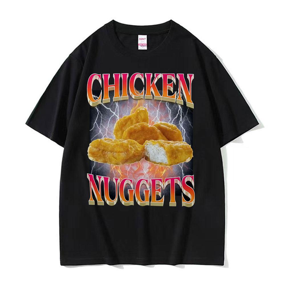 Funny Chicken Nuggets Vintage Style Meme Graphic Tshirt Women Hip Hop Gothic T Shirt Fashion Harajuku Kawaii Y2K Clothing