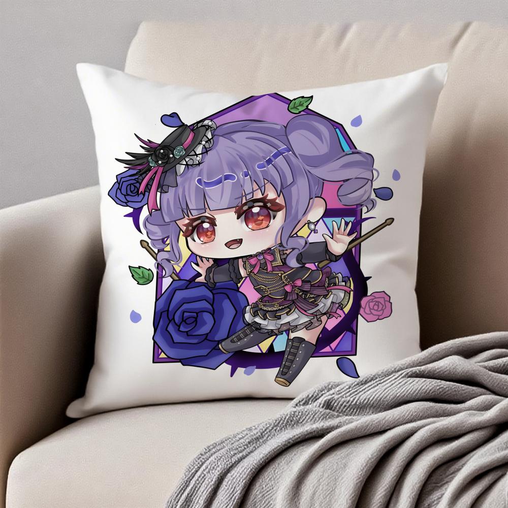 Милая Аниме BBanG Dream Its MyGO Наволочка Подушка Антиаллергенная Невидимая Молния Короткий Плюш Подушка для Дивана