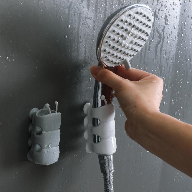 1pcs Shower Head Holder Wall Suction Bracket Home Bathroom Silicone Shower Sucker Removable Accessories Punch-free Suction Cup