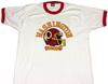 Редкий! Футболка с контрастными манжетами и воротником Washington Redskins NFL Новая! Унисекс футболка с одинарной строчкой, размер XL