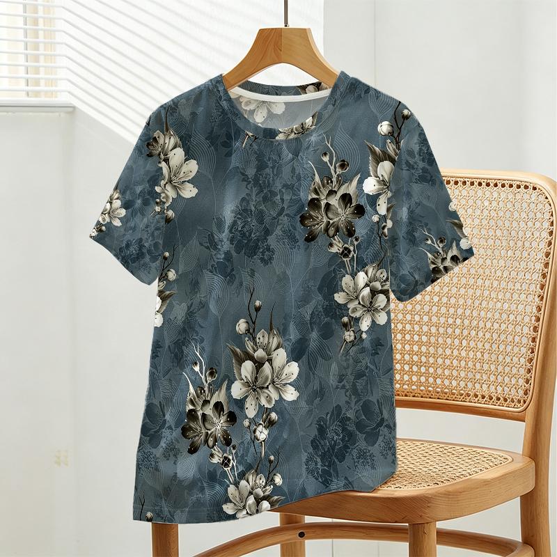 Women's Comfy Short Sleeve Top Fresh & Delicate Soft Fabric,Versatile for Weekend Casual