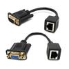Кабель-адаптер VGA на RJ45 Разъемы Female/Male на Female Линия-удлинитель Передача сигнала VGA на большие расстояния