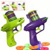 Kids Flying Discs Launcher Toys EVA Soft Bullet Toy Gun Mini Carrot Flying Saucer Shooting Gun Children Outdoor Games Sport Toy