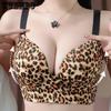 Leopard Print Sexy Lingerie for Women Gathering Bra Collecting Accessory Breasts Anti Sagging Plus Size Bra