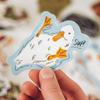 Милая наклейка с уткой, Whats Up Duck, наклейка с птицей, наклейка с дикой природой, лесное искусство, виниловая наклейка, искусство любителя животных, подарок любителю уток, милый