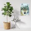 Canvas print, Wolf on forest background