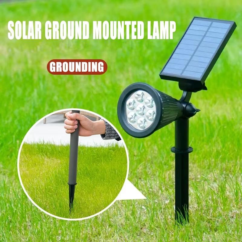 7LED Outdoor Solar Lights RGB Changing Lawn Ground Lamp IP65 Waterproof Landscape Spotlights Lighting For The Garden Decor