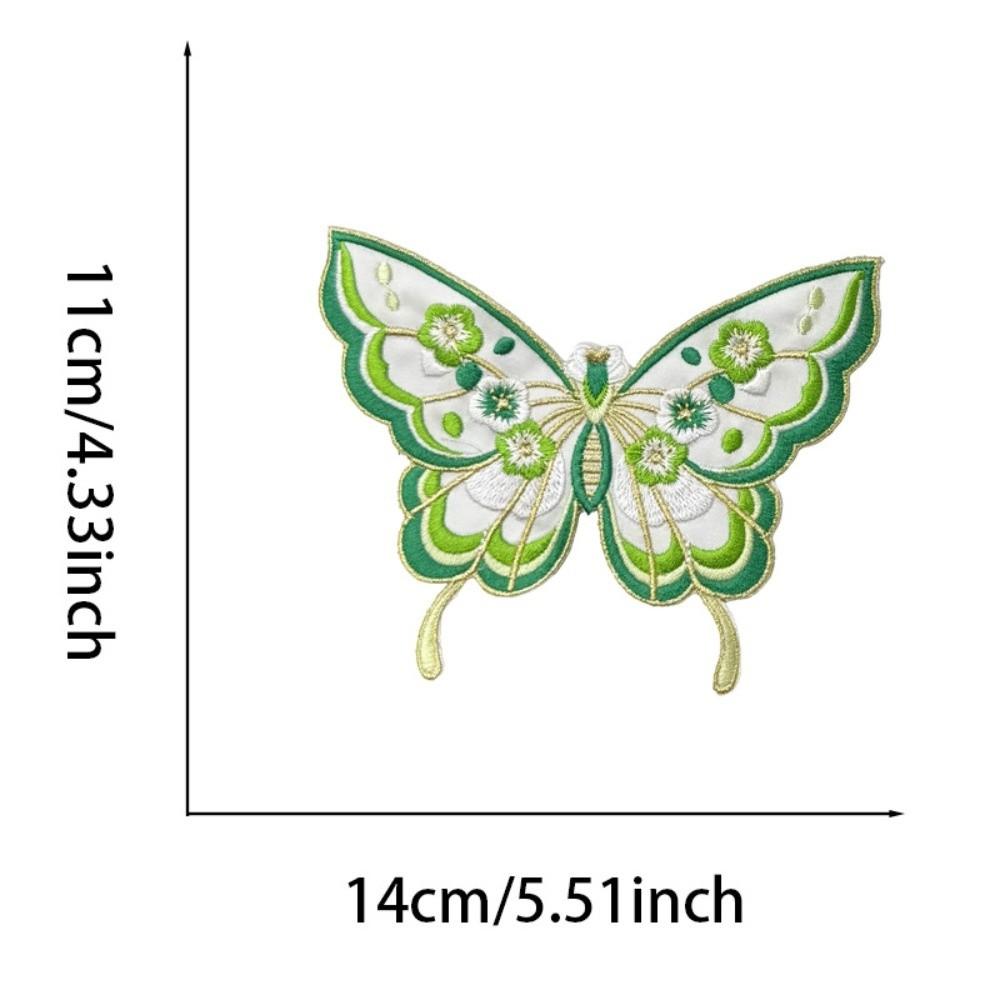 Fabric Iron On Patches DIY Bag Butterfly Fabric Applique Embroidery Butterfly Patch Clothing