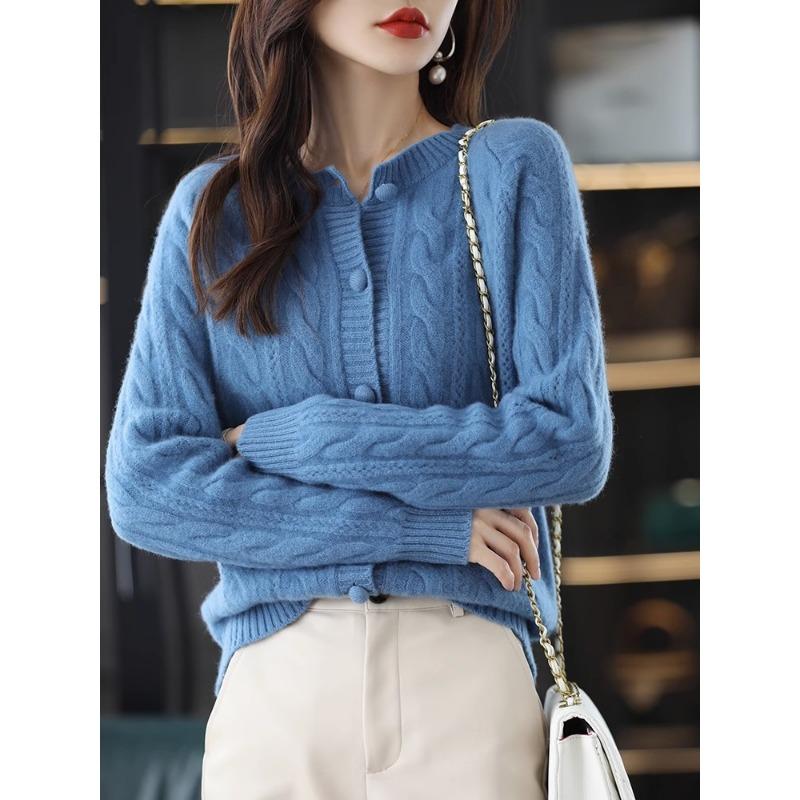 Women S Twisted Knitted Cardigan Loose Short Autumn New Arrival