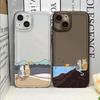 Забавный Мультяшный Кот Собака Пара Чехол для Телефона Для iPhone 16 15 14 13 12 11 Pro Max Mini X XS SE 7 8 Plus 16E Ударопрочный Нескользящий Чехол