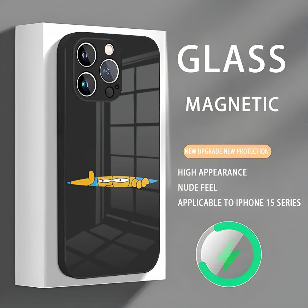 The Simpsons-s Phone Case Iphone 16 Pro Max Case 15 14 13 12 11 X XR XS XSMAX 8 Plus Mini Pro Max Glass Magnetic Phone Case