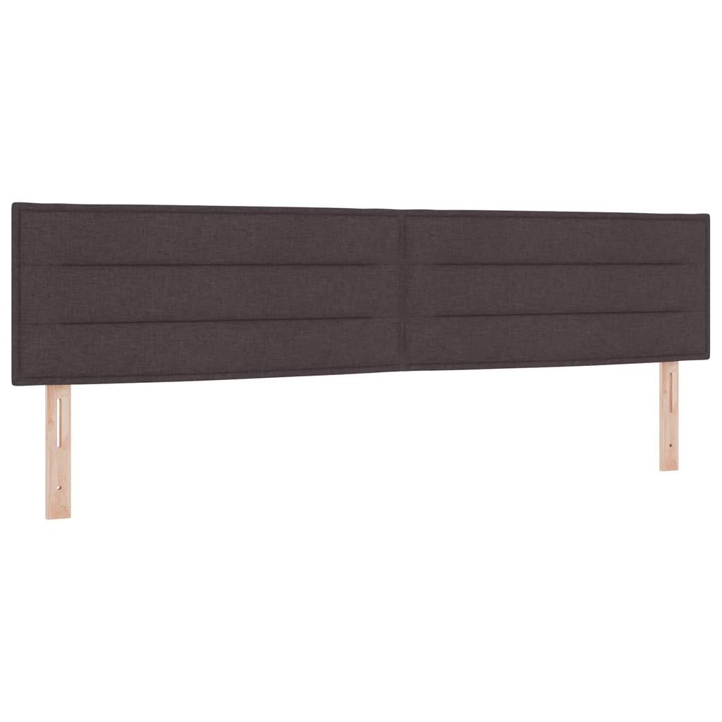 Box Spring Bed with Mattress Dark Brown 200 x 200 cm Fabric