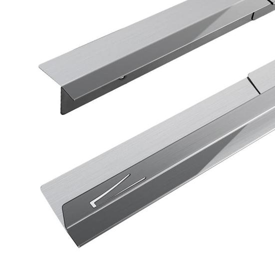 2 шт., нержавеющая сталь, заглушки для зазоров в плите, термостойкая защита для плиты, регулируемая длина, заполнитель зазоров в плите для кухонной духовки, комплект для отделки столешницы