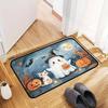 Halloween Spooky 3D Skeleton Welcome Mat Crack Stone Hole Skull Pattern Indoor Entry Floor Rug Horror Theme Home Decor