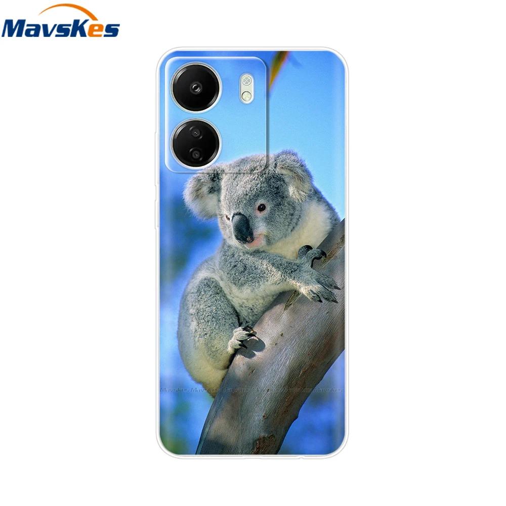Чехлы для Xiaomi Poco C65 Для Xiaomi Poco C65 Модные Прозрачные Мягкие Силиконовые Чехлы для Телефона ТПУ Fundas для PocoC65 c 65 Coque Бампер