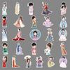50 мультяшных наклейк в стиле граффити Hanfu для DIY, для скейтбордов, бутылок для воды и багажа - Водонепроницаемые и безопасные для детей