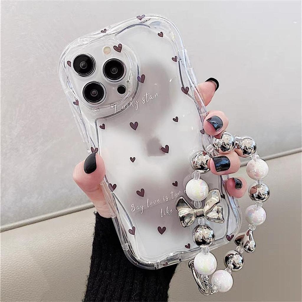 Чехол для Infinix Hot 40 Pro 30I 40i 20 30 Play Note 30 40 Pro Smart 8 7 TECNO Zero 30 4G Spark 20 20C Чехол Браслет Сердце