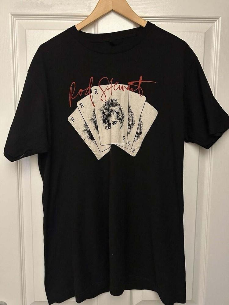 Rod Stewart Black Cotton Full Size Shirt Gift For Fan Unisex T-Shirt