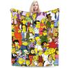 Bart S-Simpsons Bedding Throws Soft Cozy Funny Blanket  For Living Room Picnic Flannel Bedspread Bed Cover