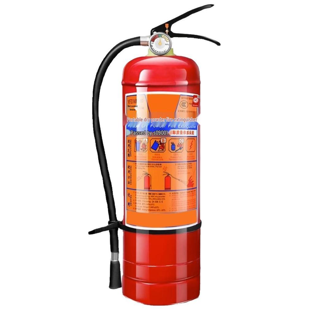 Огнетушитель порошковый 4 кг - Портативный для магазина, торговой точки и домашнего использования (Доступно в 1/2/3/4/5/8 кг)