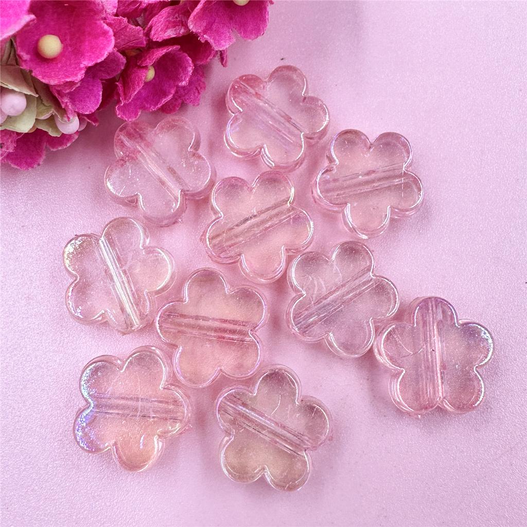50Pcs Handcrafted DIY Findings 15mm Beading Necklace Bracelet Jewelry Making Flower Beads for Crafted Mobile Phone Chain