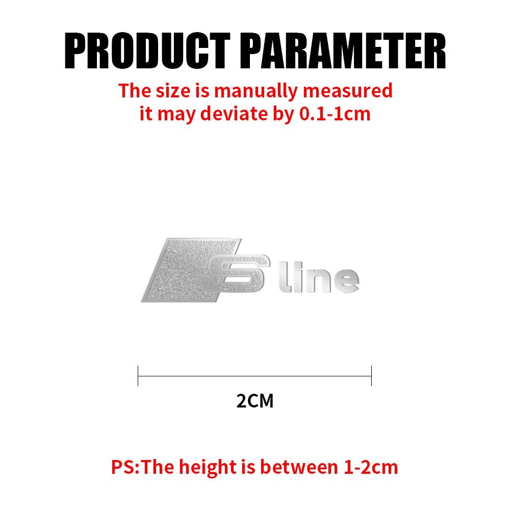 2/5/10PCS 3D Aluminum Car Interior Decoration Stickers Refit Accessorie for s1 Sline TT A6 C5 A5 A4 B7 A3 A8 A2 A1 Q3 Q5 Q7 RS