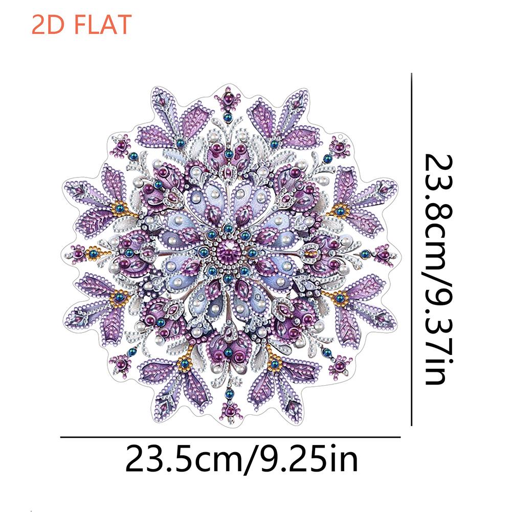 Snowflake Theme 2D/Flat DIY Rhinestone Diamond Art Window Pendants Special Shape Diamond Art Pendant Home Wall Decoration Crafts