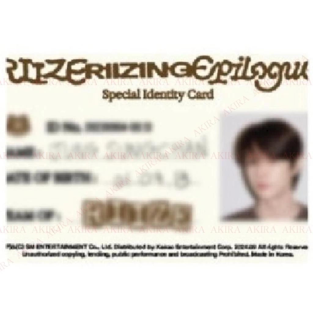 RIIZE 1st MINI ALBUM RIIZING Epilogue OFFICIAL PHOTO CARD