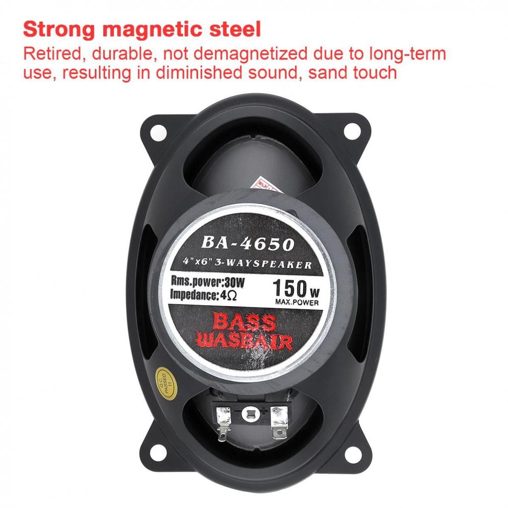 4*6 дюймов 150 Вт аудио полный диапазон частот автомобильный коаксиальный динамик 2-полосный автомузыка стерео Hifi динамики
