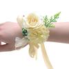 Wrist Flower Non-Fading Multi-color Decorate Elegant Bride Groom Fake Wrist Corsage for Party