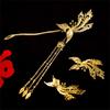 Ancient Style Tassel Hairpins Gold Bridal Hair Ornament Phoenix Hairpin Set  Hair Accessories