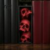Halloween Desktop Ornaments 3Pcs 3 Tier Skull Bookends, Gothic Resin Bookshelf Decor for Office, Bookends Shelves Spooky Skeleton Figurine, Dark Home