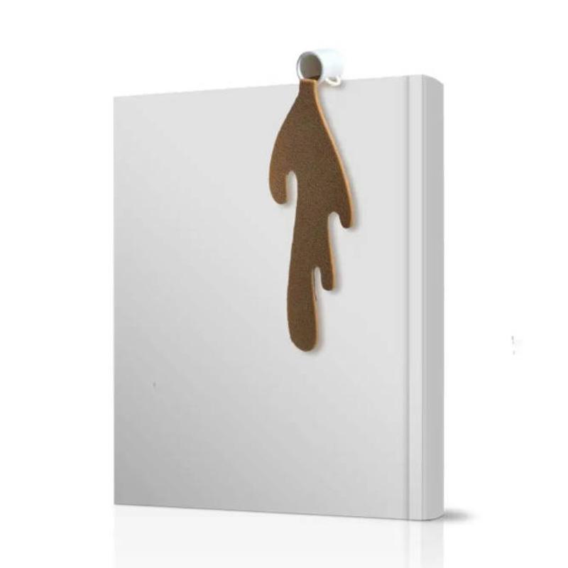 1 шт. Милый забавный уголок пролитый кофе закладка маркер чтение