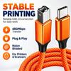 480Mbps USB-B Data Cord Nylon Braided Scanner Connection Cable  Scanner Connection