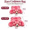 Faux Cashmere Animal Shaped Floor Mat Lifelike Bear Pattern Carpet Bear Shape Area Rug  Livingroom