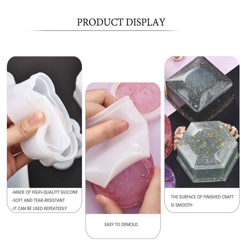 Flower Shaped Hand Made Tools Crystal Glue Silicone Casting Mould Storage Box Molds Epoxy Resin